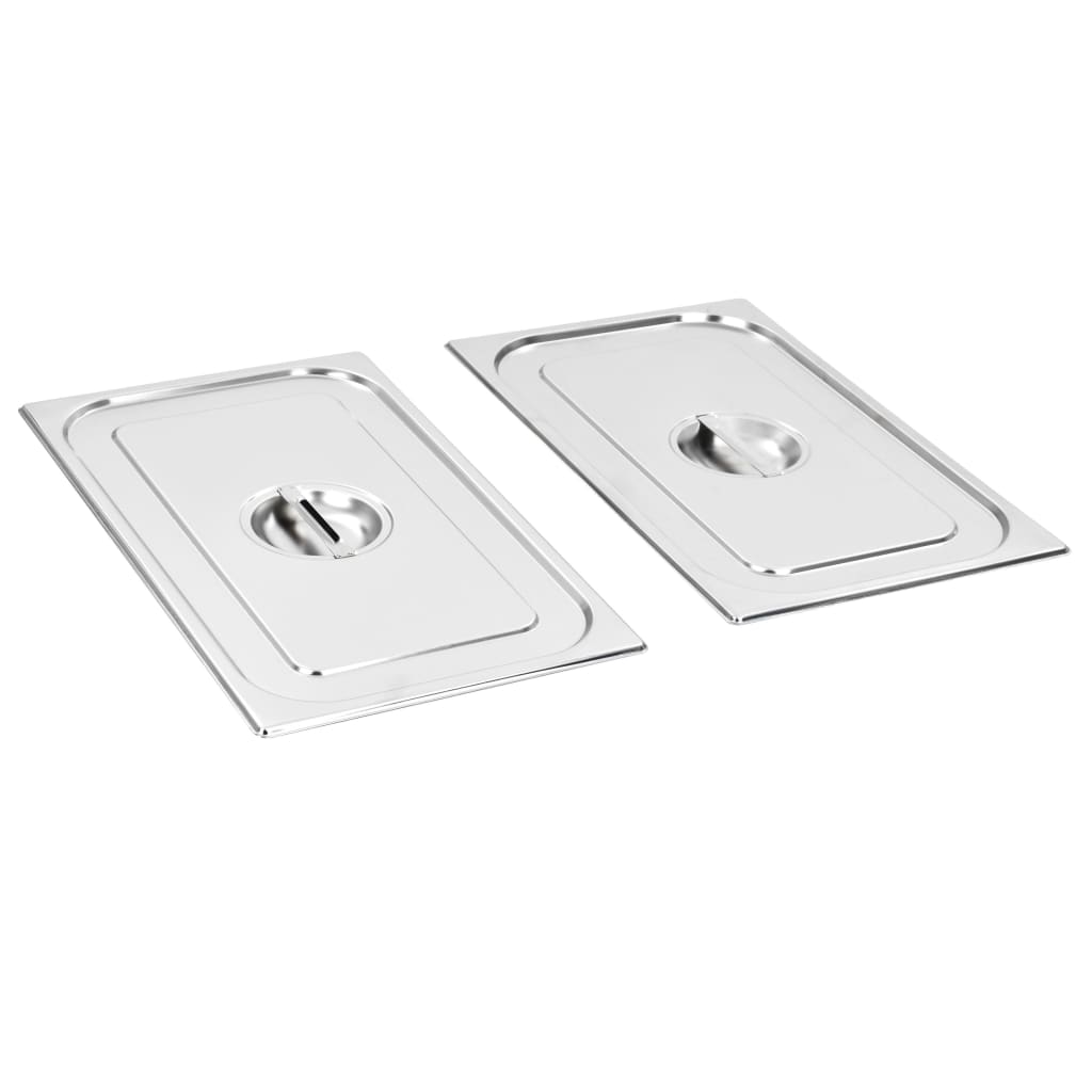 Deksels 2 st voor GN 1/1 schalen roestvrij staal is nu te koop bij PeponiXL, paradijselijk wonen!