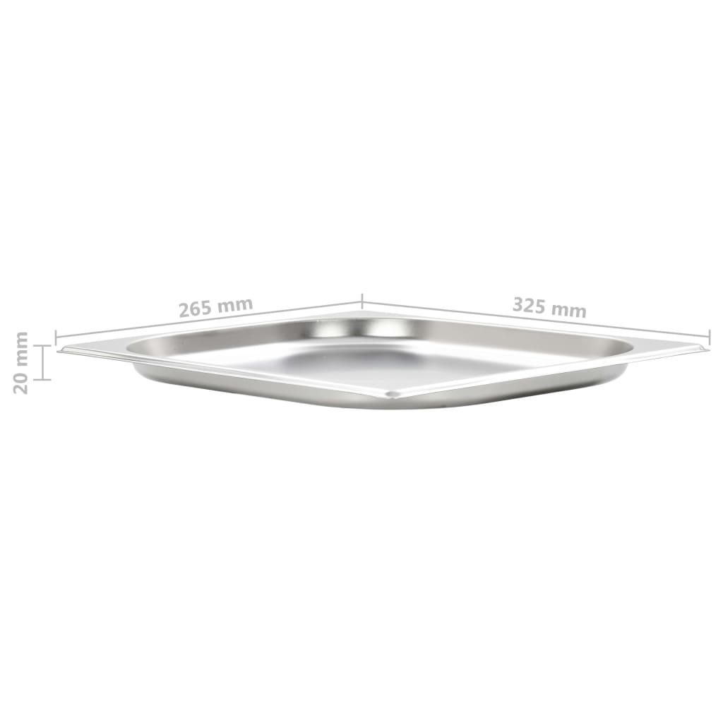 Gastronormbakken 8 st GN 1/2 20 mm roestvrij staal is nu te koop bij PeponiXL, paradijselijk wonen!