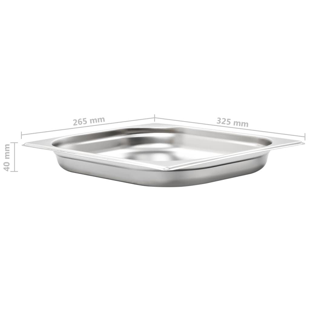 Gastronormbakken 8 st GN 1/2 40 mm roestvrij staal is nu te koop bij PeponiXL, paradijselijk wonen!