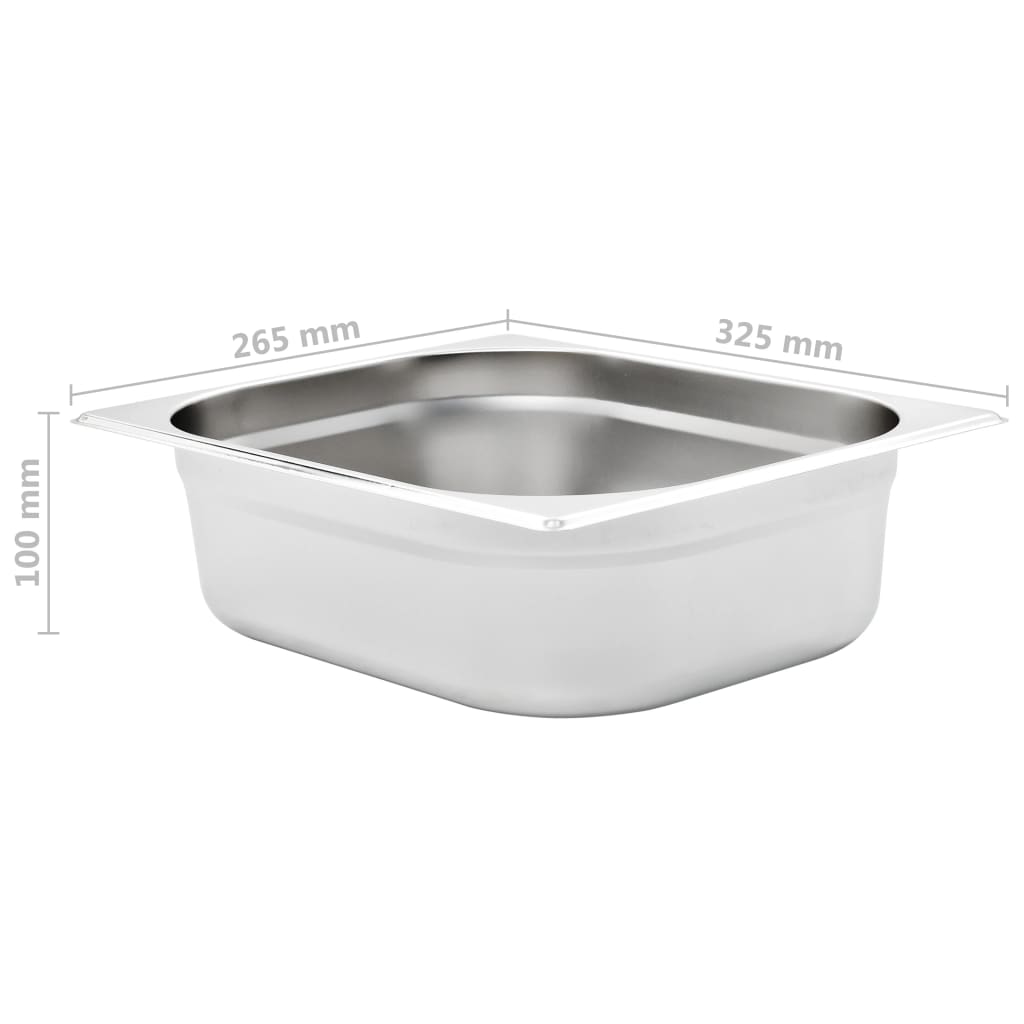 Gastronormbakken 4 st GN 1/2 100 mm roestvrij staal is nu te koop bij PeponiXL, paradijselijk wonen!
