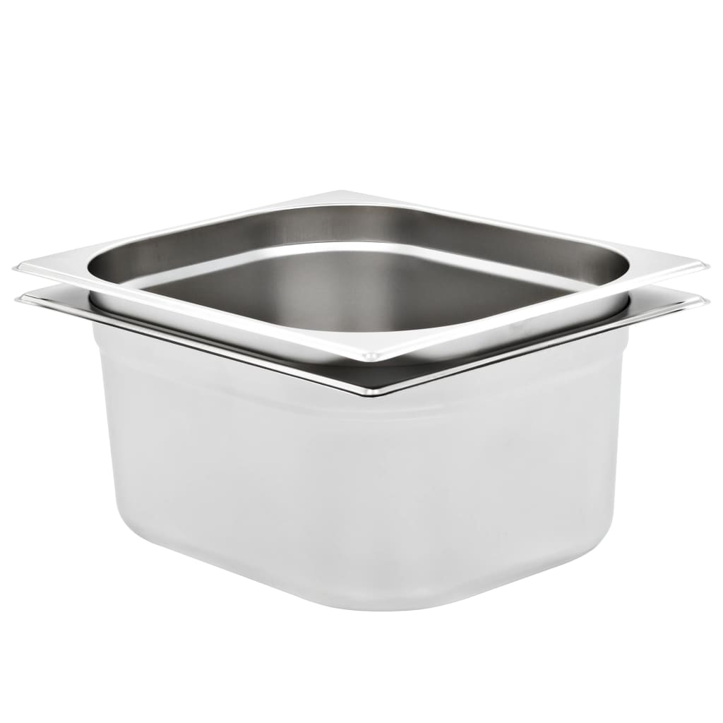Gastronormbakken 2 st GN 1/2 150 mm roestvrij staal is nu te koop bij PeponiXL, paradijselijk wonen!