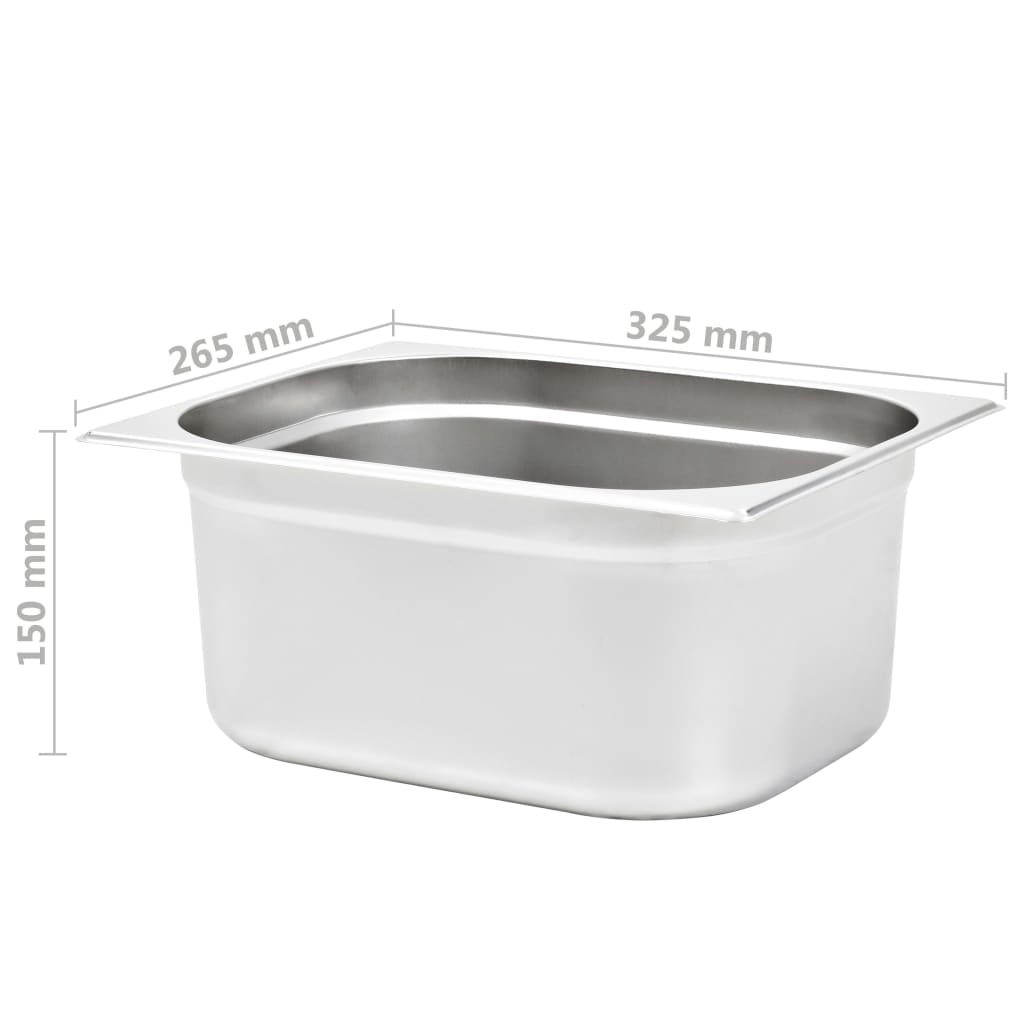 Gastronormbakken 2 st GN 1/2 150 mm roestvrij staal is nu te koop bij PeponiXL, paradijselijk wonen!