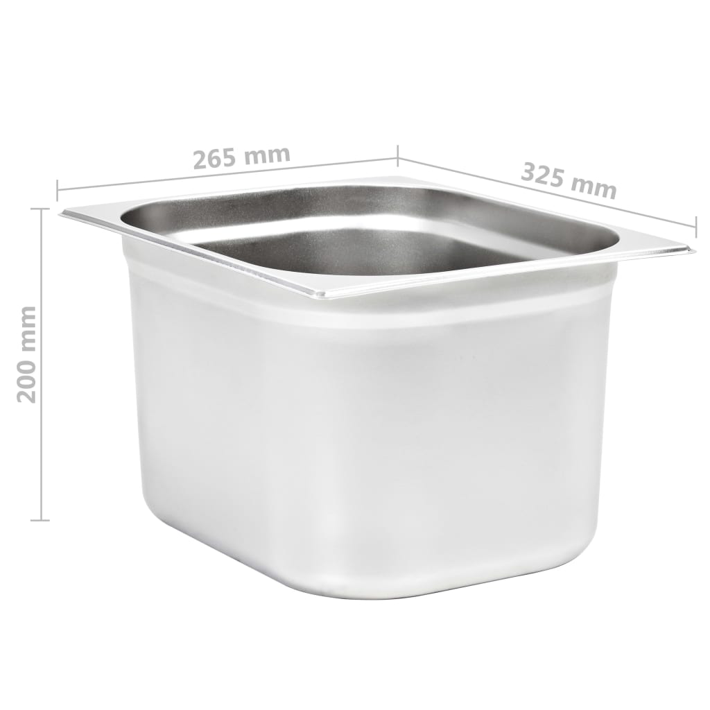 Gastronormbakken 2 st GN 1/2 200 mm roestvrij staal is nu te koop bij PeponiXL, paradijselijk wonen!