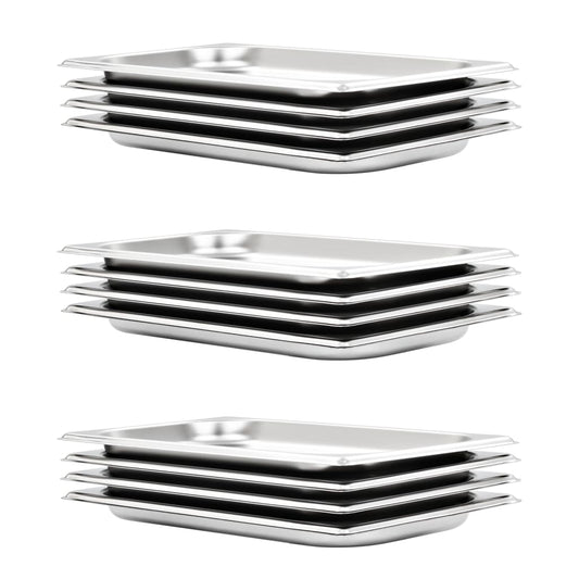 Gastronormbakken 12 st GN 1/3 20 mm roestvrij staal is nu te koop bij PeponiXL, paradijselijk wonen!