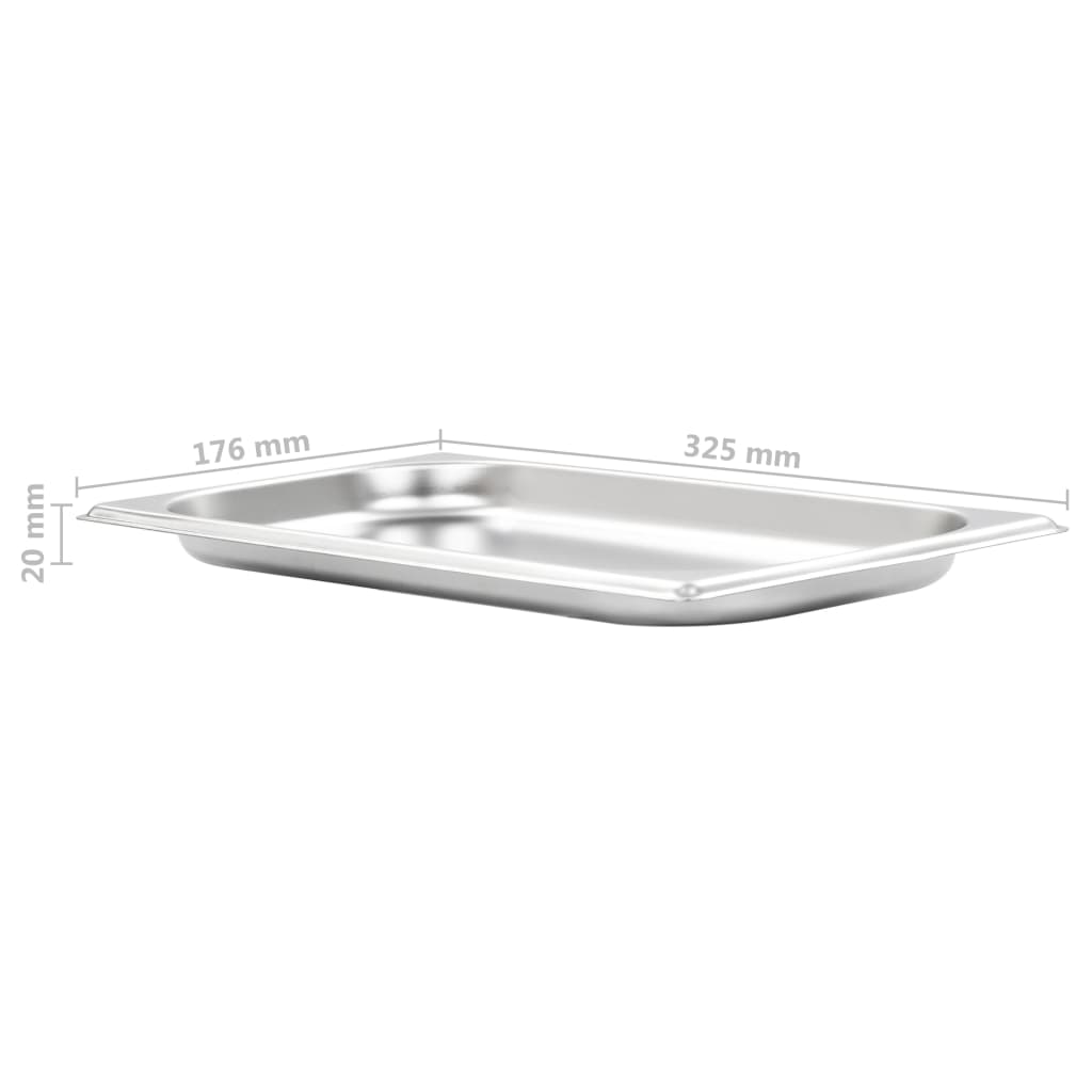 Gastronormbakken 12 st GN 1/3 20 mm roestvrij staal is nu te koop bij PeponiXL, paradijselijk wonen!