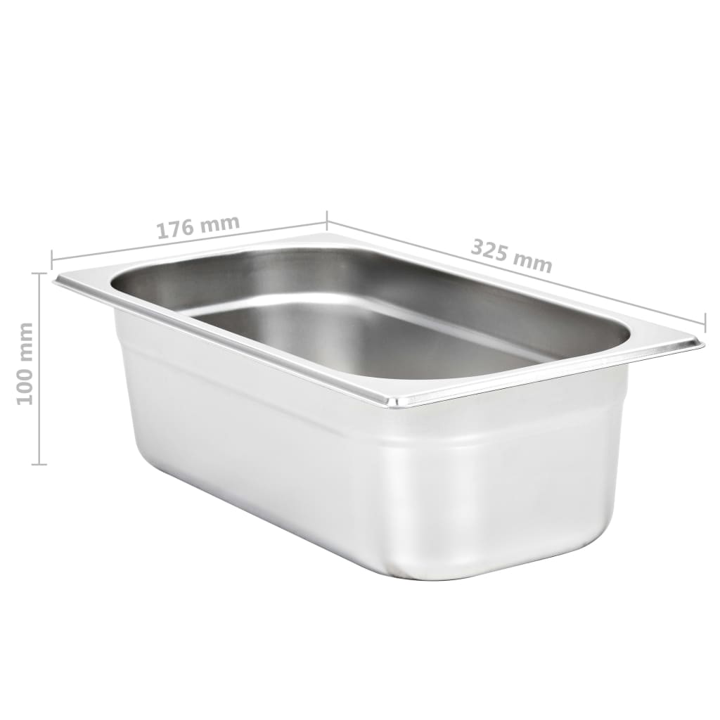 Gastronormbakken 8 st GN 1/3 100 mm roestvrij staal is nu te koop bij PeponiXL, paradijselijk wonen!