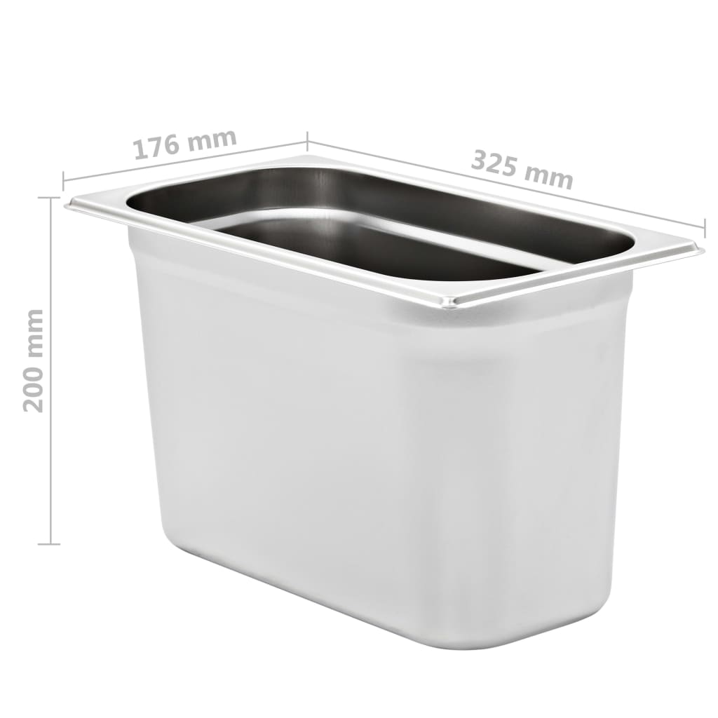 Gastronormbakken 4 st GN 1/3 200 mm roestvrij staal is nu te koop bij PeponiXL, paradijselijk wonen!