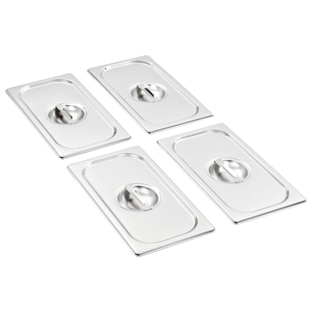 Deksels 4 st voor GN 1/3 schalen roestvrij staal is nu te koop bij PeponiXL, paradijselijk wonen!