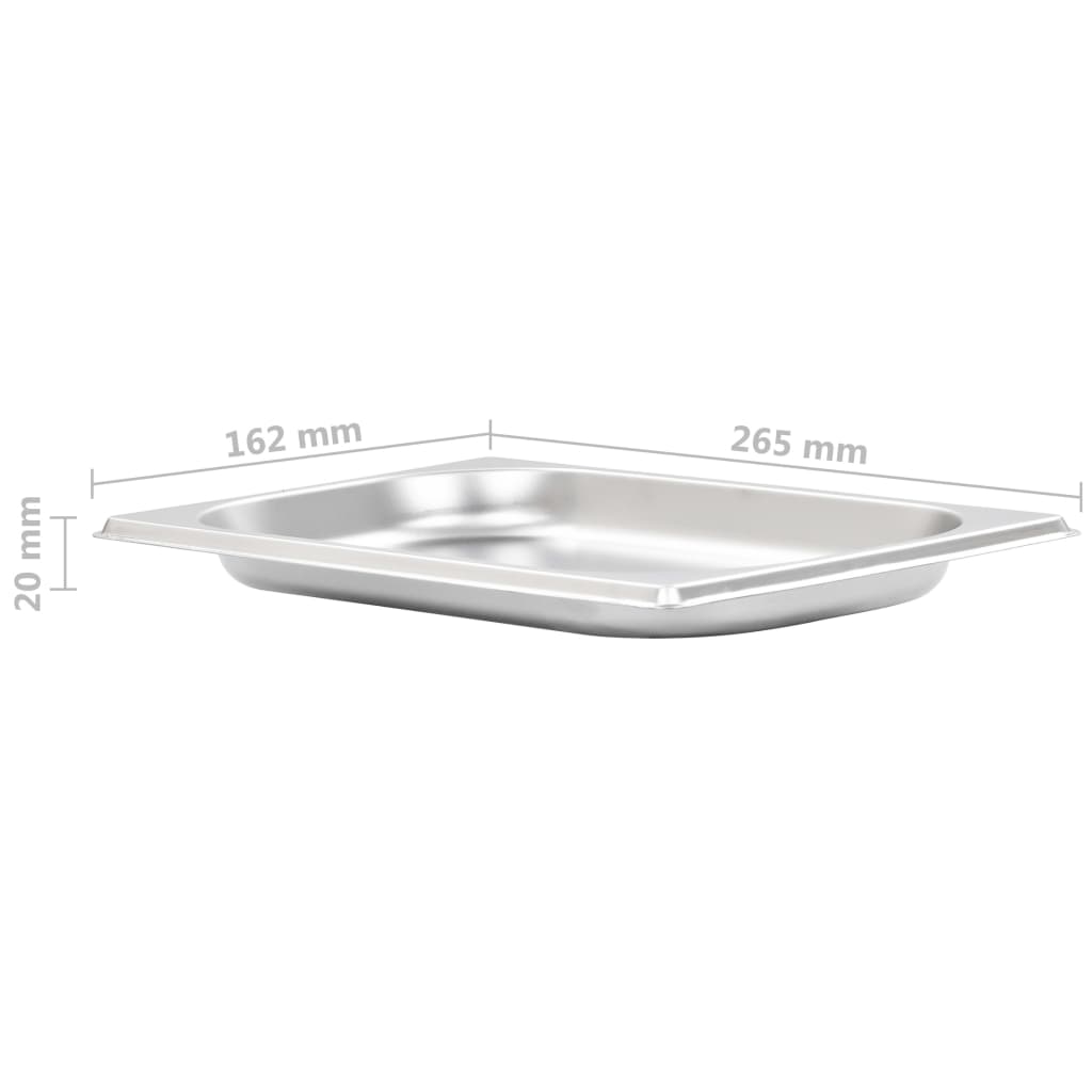 Gastronormbakken 12 st GN 1/4 20 mm roestvrij staal is nu te koop bij PeponiXL, paradijselijk wonen!
