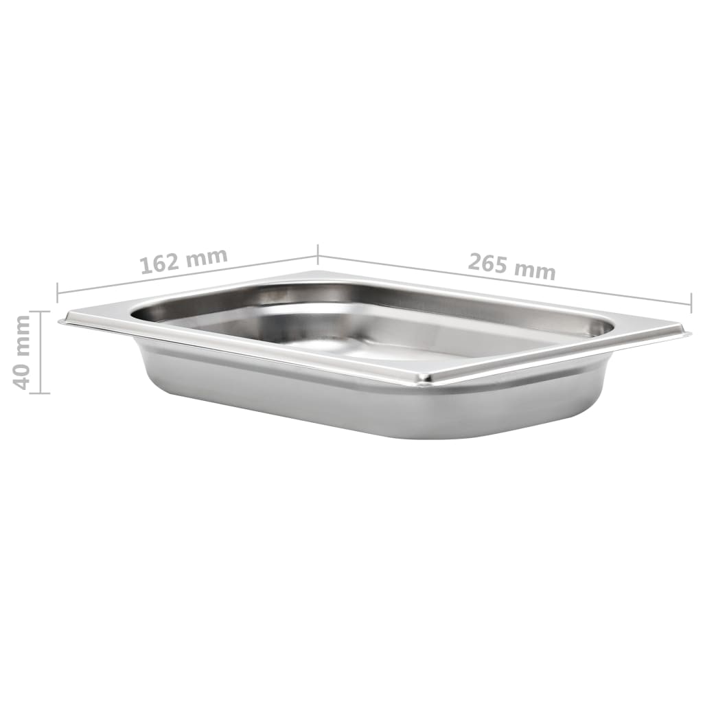 Gastronormbakken 12 st GN 1/4 40 mm roestvrij staal is nu te koop bij PeponiXL, paradijselijk wonen!