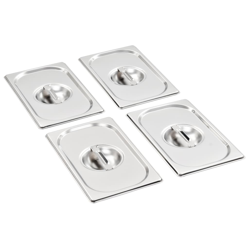 Deksels 4 st voor GN 1/4 schalen roestvrij staal is nu te koop bij PeponiXL, paradijselijk wonen!