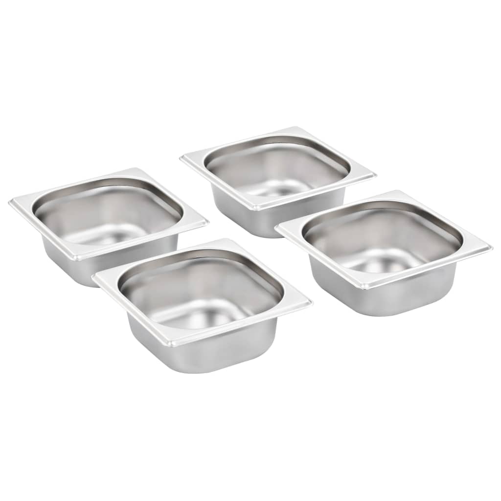 Gastronormbakken 12 st GN 1/6 65 mm roestvrij staal is nu te koop bij PeponiXL, paradijselijk wonen!