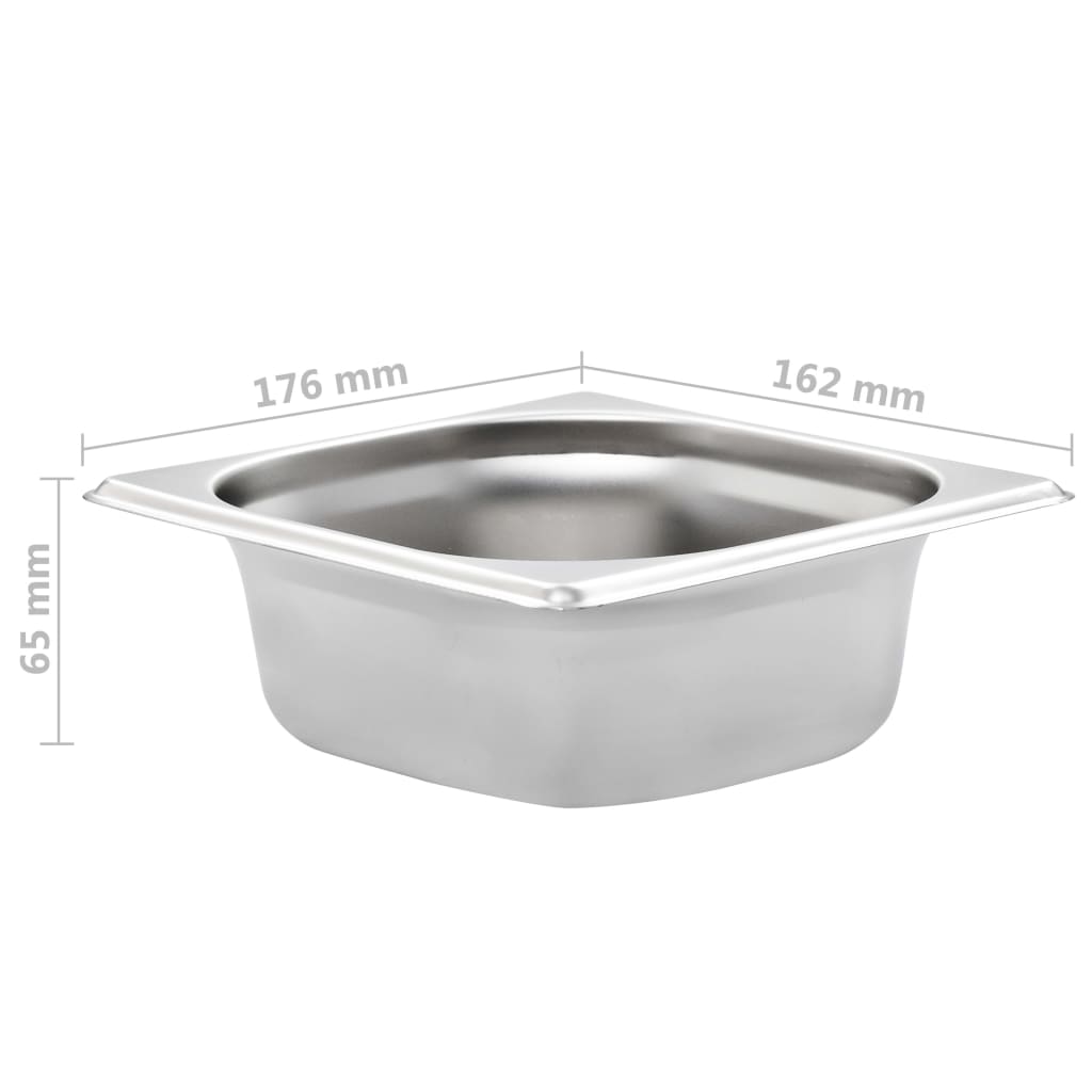 Gastronormbakken 12 st GN 1/6 65 mm roestvrij staal is nu te koop bij PeponiXL, paradijselijk wonen!