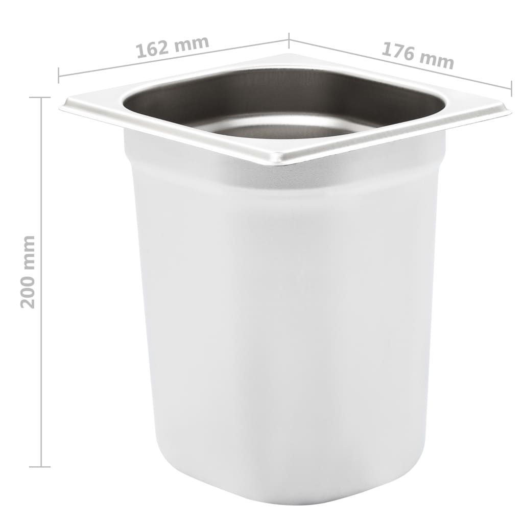 Gastronormbakken 8 st GN 1/6 200 mm roestvrij staal is nu te koop bij PeponiXL, paradijselijk wonen!