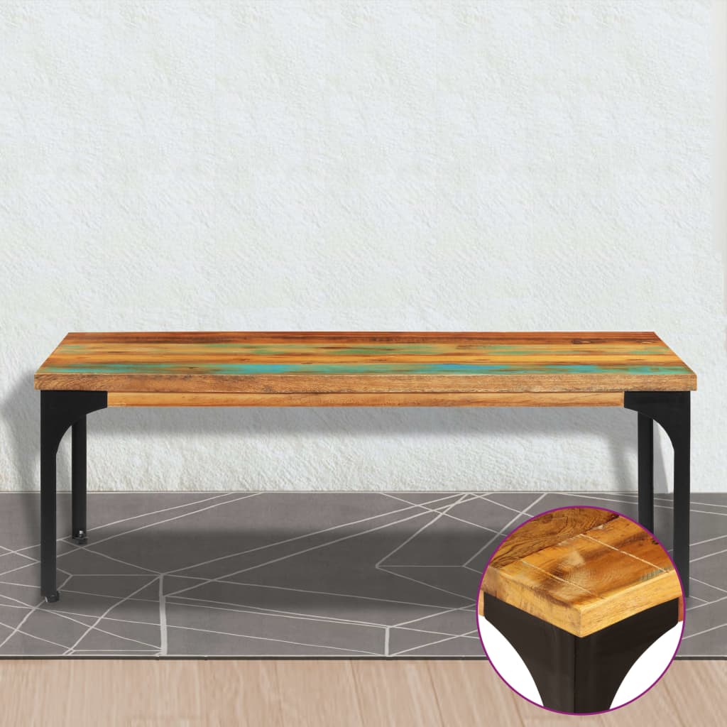 Salontafel 100x60x35 cm massief gerecycled hout is nu te koop bij PeponiXL, paradijselijk wonen!