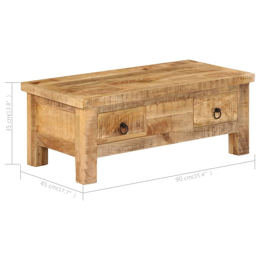 Salontafel 90x45x35 cm massief mangohout is nu te koop bij PeponiXL, paradijselijk wonen!