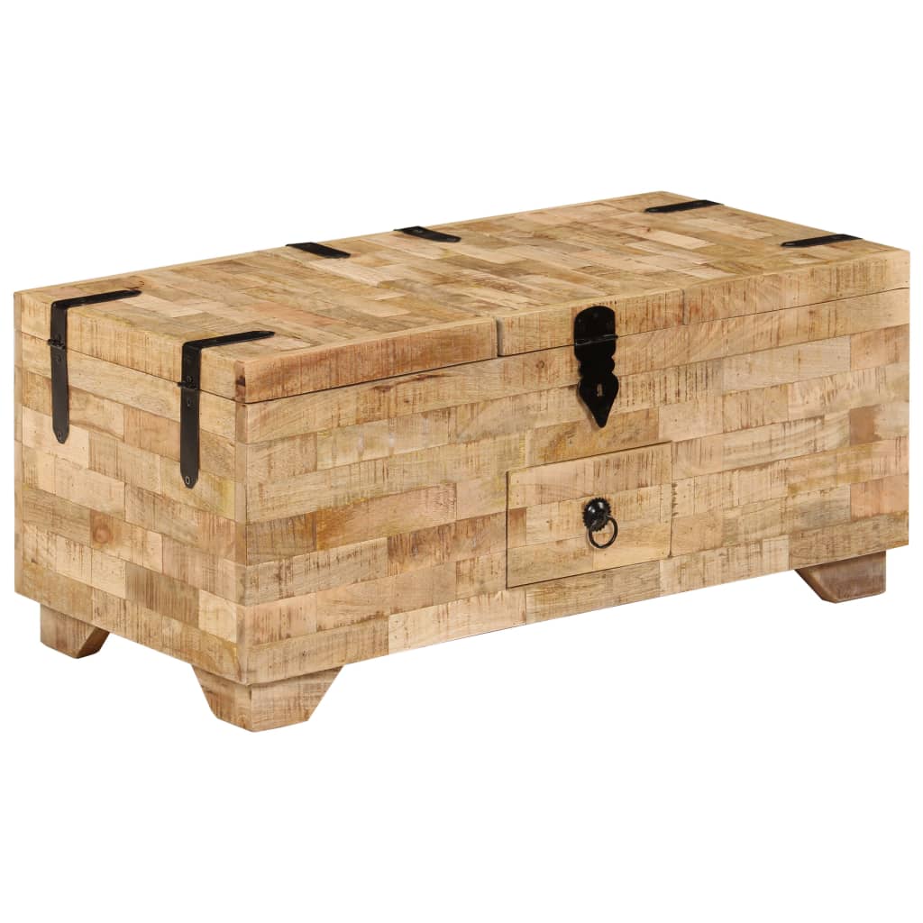 Salontafel 80x40x35 cm massief mangohout is nu te koop bij PeponiXL, paradijselijk wonen!
