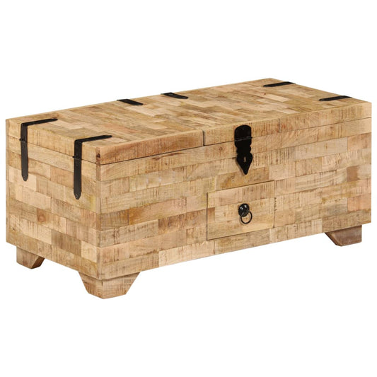 Salontafel 80x40x35 cm massief mangohout is nu te koop bij PeponiXL, paradijselijk wonen!