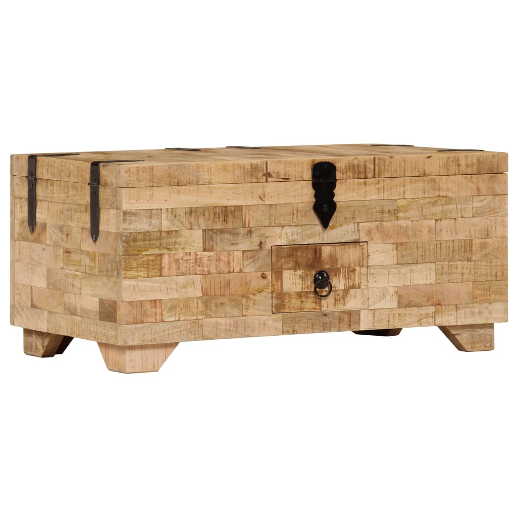 Salontafel 80x40x35 cm massief mangohout is nu te koop bij PeponiXL, paradijselijk wonen!