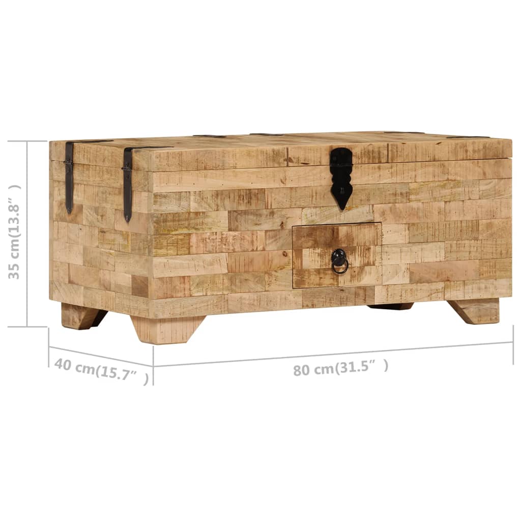Salontafel 80x40x35 cm massief mangohout is nu te koop bij PeponiXL, paradijselijk wonen!