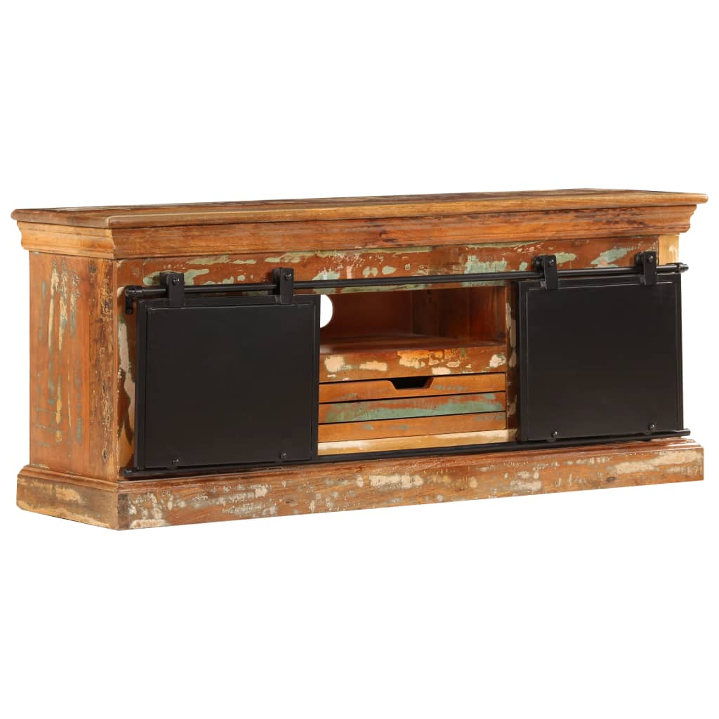 Tv-meubel 110x30x45 cm massief gerecycled hout is nu te koop bij PeponiXL, paradijselijk wonen!