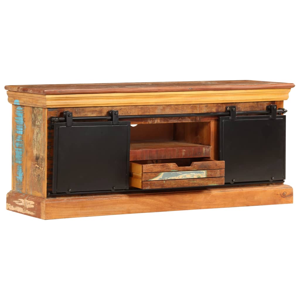 Tv-meubel 110x30x45 cm massief gerecycled hout is nu te koop bij PeponiXL, paradijselijk wonen!