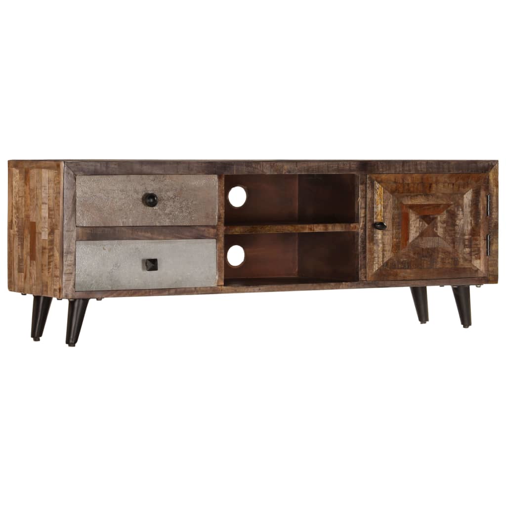 Tv-meubel 118x30x40 cm massief mangohout is nu te koop bij PeponiXL, paradijselijk wonen!
