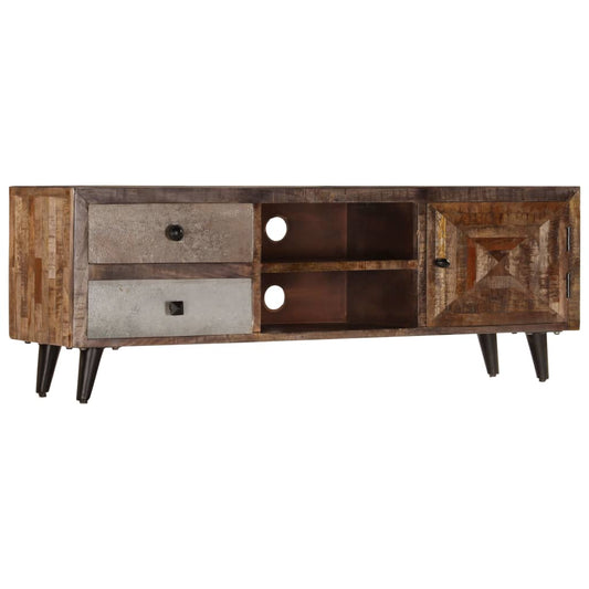 Tv-meubel 118x30x40 cm massief mangohout is nu te koop bij PeponiXL, paradijselijk wonen!