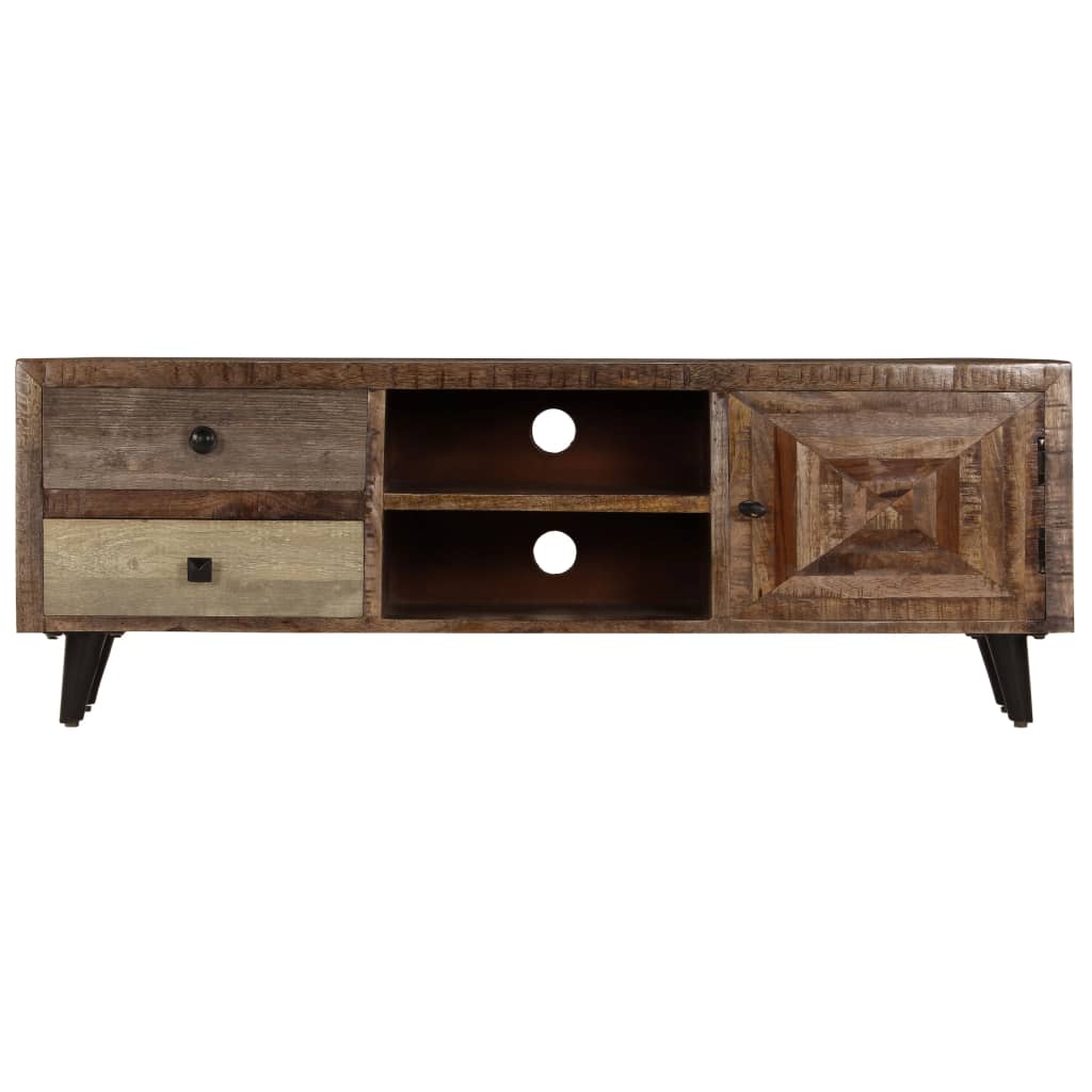 Tv-meubel 118x30x40 cm massief mangohout is nu te koop bij PeponiXL, paradijselijk wonen!