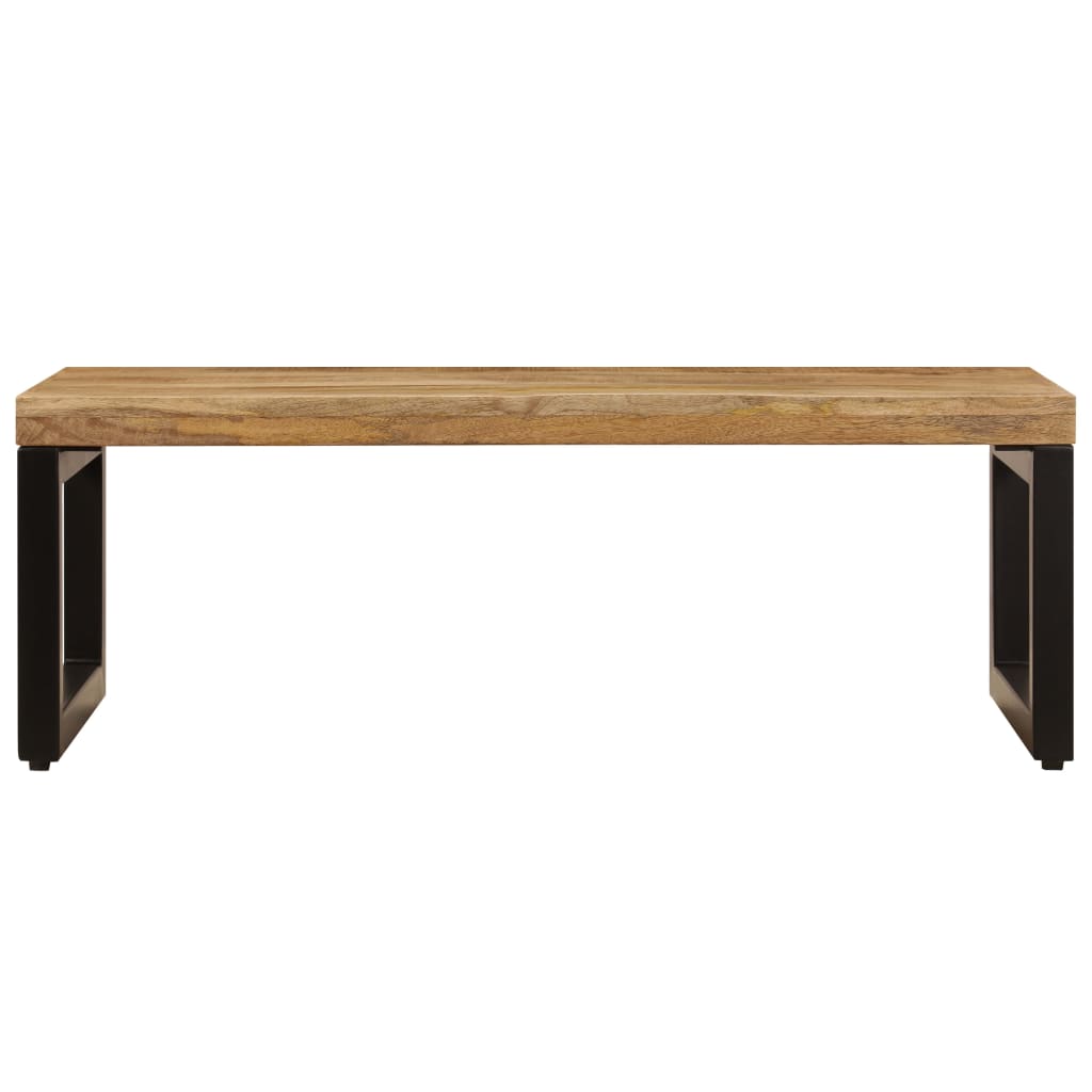 Salontafel 100x50x35 cm massief mangohout en staal is nu te koop bij PeponiXL, paradijselijk wonen!