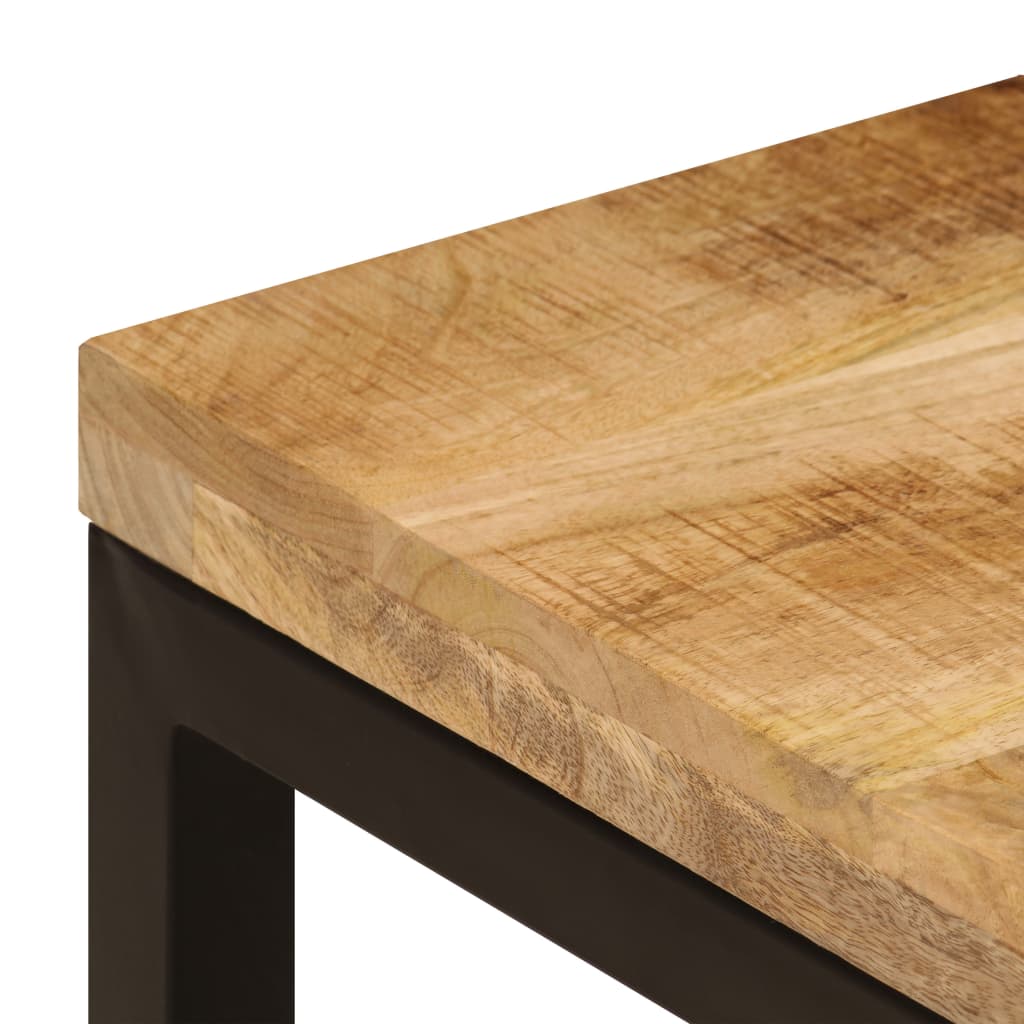 Salontafel 100x50x35 cm massief mangohout en staal is nu te koop bij PeponiXL, paradijselijk wonen!