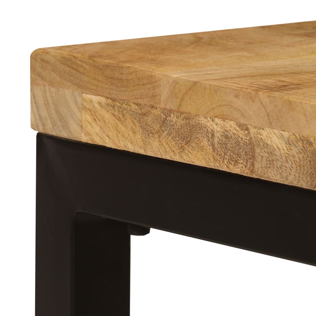 Salontafel 100x50x35 cm massief mangohout en staal is nu te koop bij PeponiXL, paradijselijk wonen!
