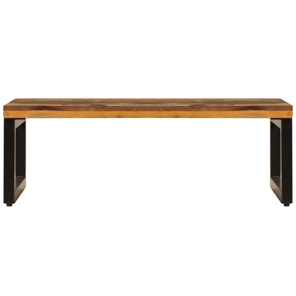 Salontafel 100x50x35 cm massief gerecycled hout en staal is nu te koop bij PeponiXL, paradijselijk wonen!