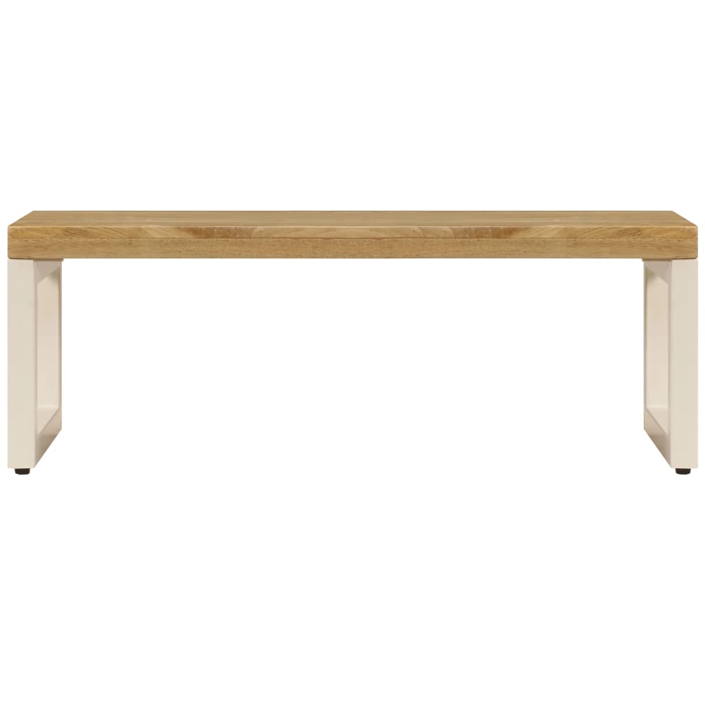 Salontafel 100x50x35 cm massief mangohout en staal is nu te koop bij PeponiXL, paradijselijk wonen!