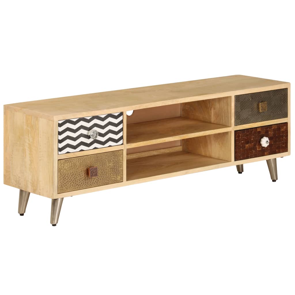 Tv-meubel 120x30x40 cm massief mangohout is nu te koop bij PeponiXL, paradijselijk wonen!