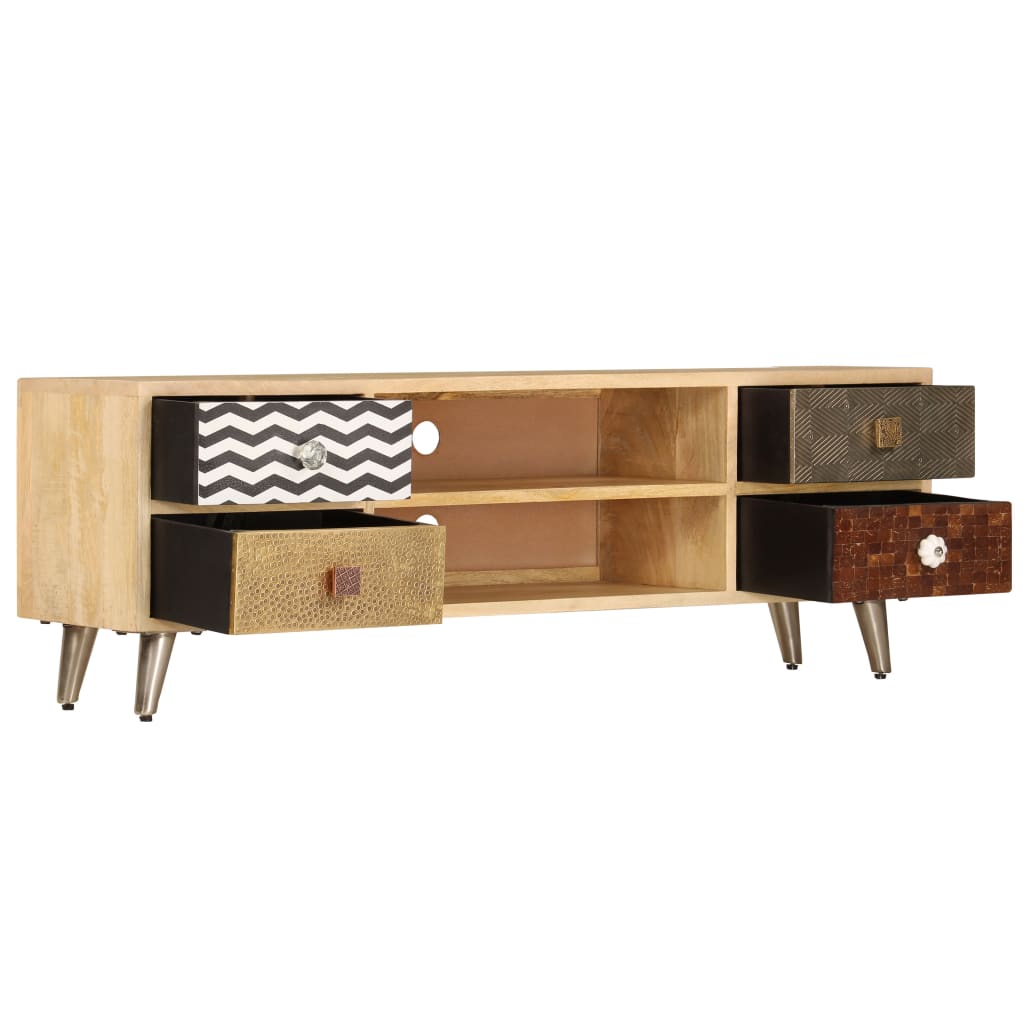 Tv-meubel 120x30x40 cm massief mangohout is nu te koop bij PeponiXL, paradijselijk wonen!