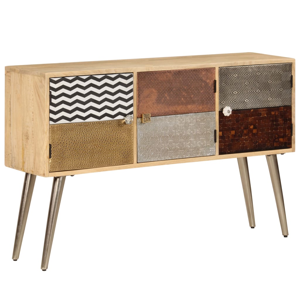 Dressoir 120x30x75 cm massief mangohout is nu te koop bij PeponiXL, paradijselijk wonen!