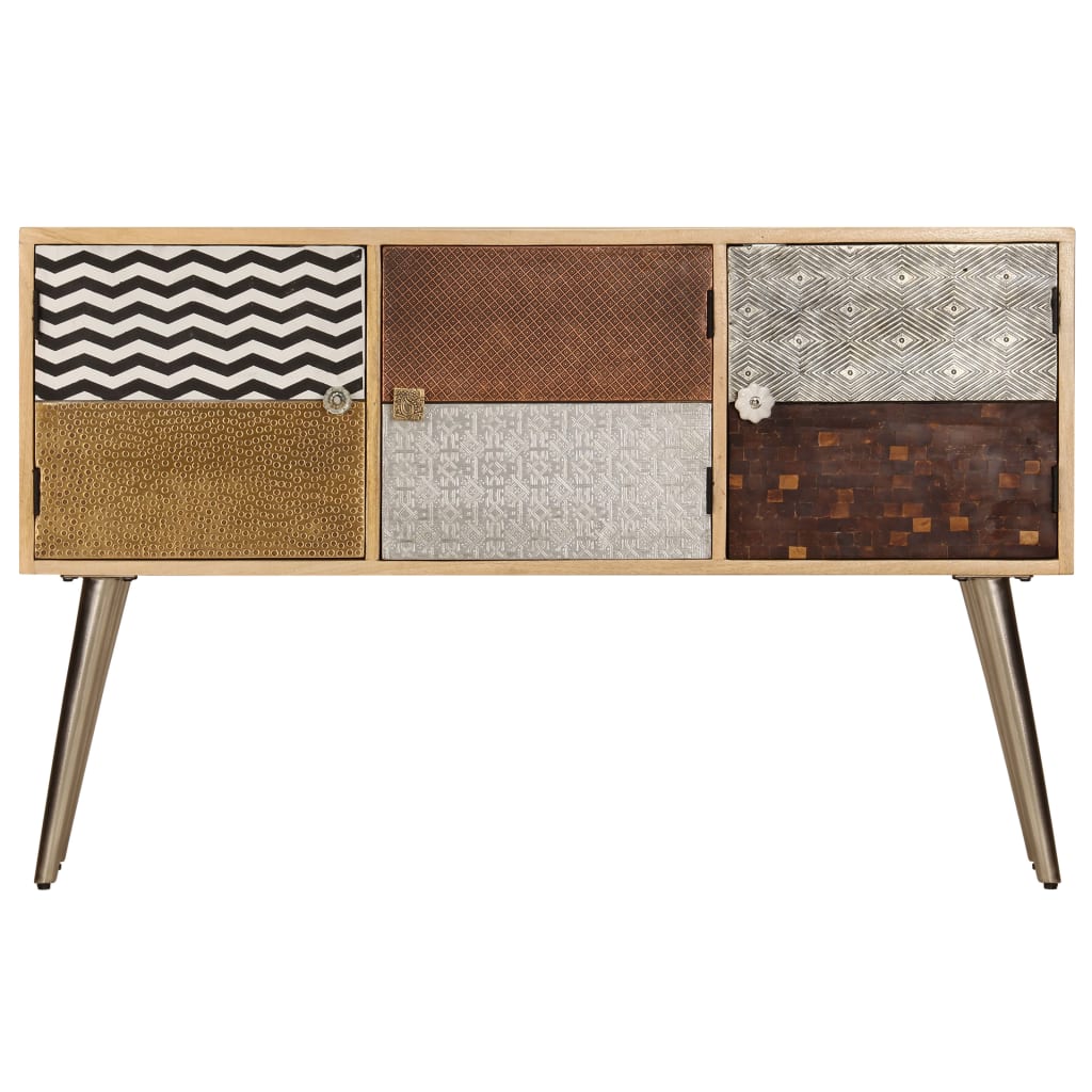 Dressoir 120x30x75 cm massief mangohout is nu te koop bij PeponiXL, paradijselijk wonen!