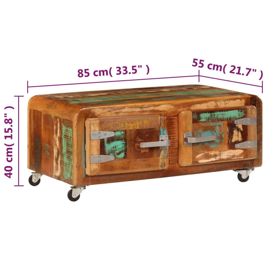 Salontafel 85x55x40 cm massief gerecycled hout is nu te koop bij PeponiXL, paradijselijk wonen!