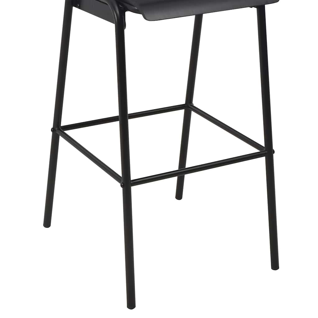 Barstoelen 2 st massief multiplex staal zwart is nu te koop bij PeponiXL, paradijselijk wonen!