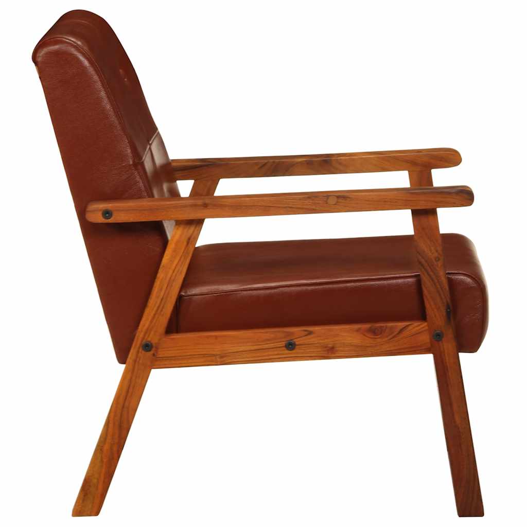 Fauteuil echt leer bruin is nu te koop bij PeponiXL, paradijselijk wonen!