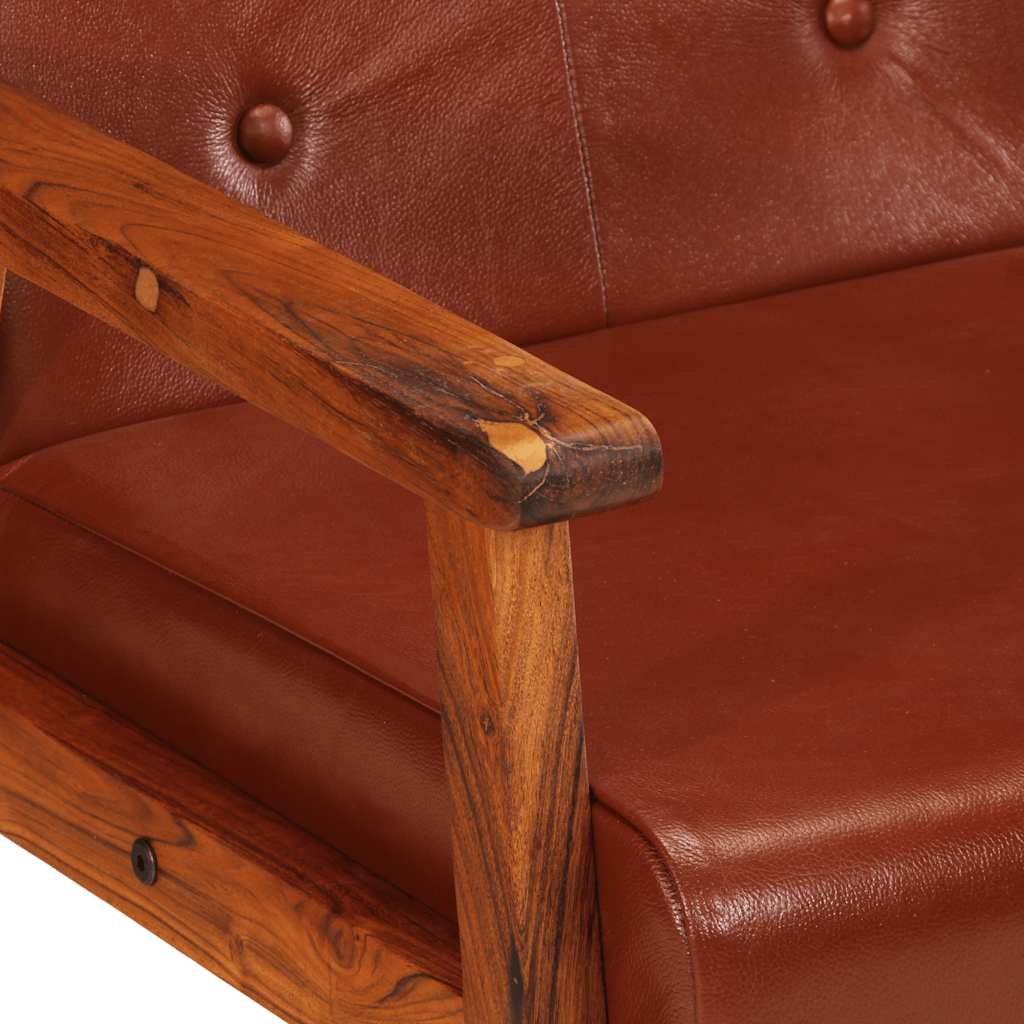 Fauteuil echt leer bruin is nu te koop bij PeponiXL, paradijselijk wonen!