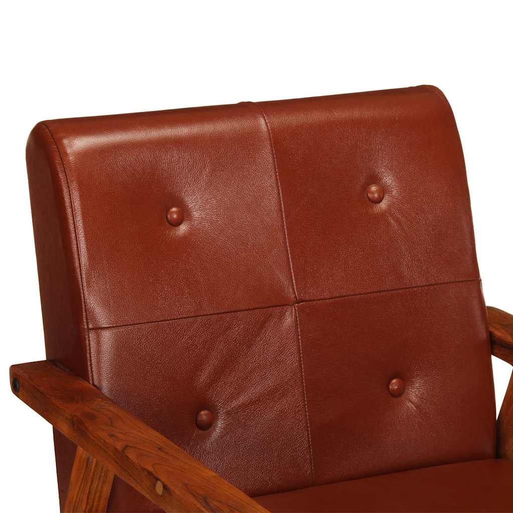 Fauteuil echt leer bruin is nu te koop bij PeponiXL, paradijselijk wonen!