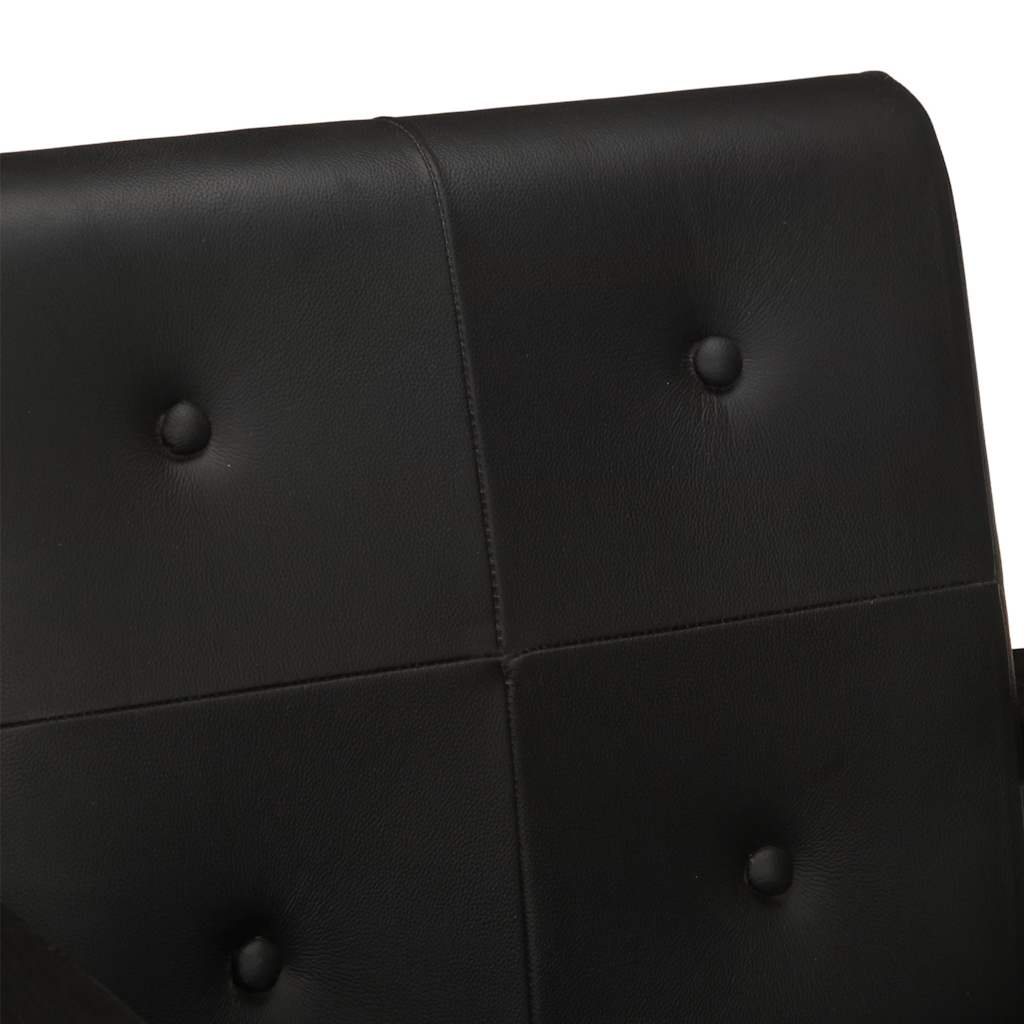 Fauteuil echt leer zwart is nu te koop bij PeponiXL, paradijselijk wonen!