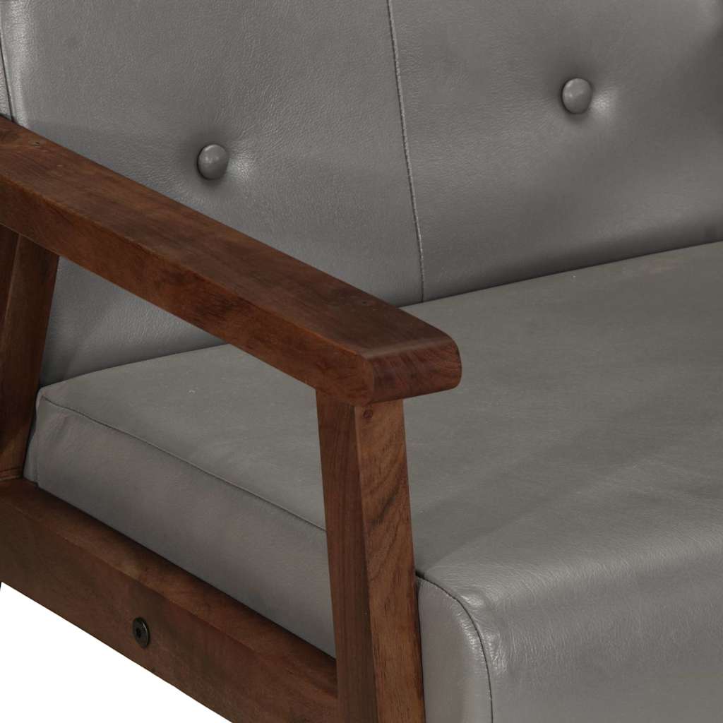 Fauteuil echt leer grijs is nu te koop bij PeponiXL, paradijselijk wonen!