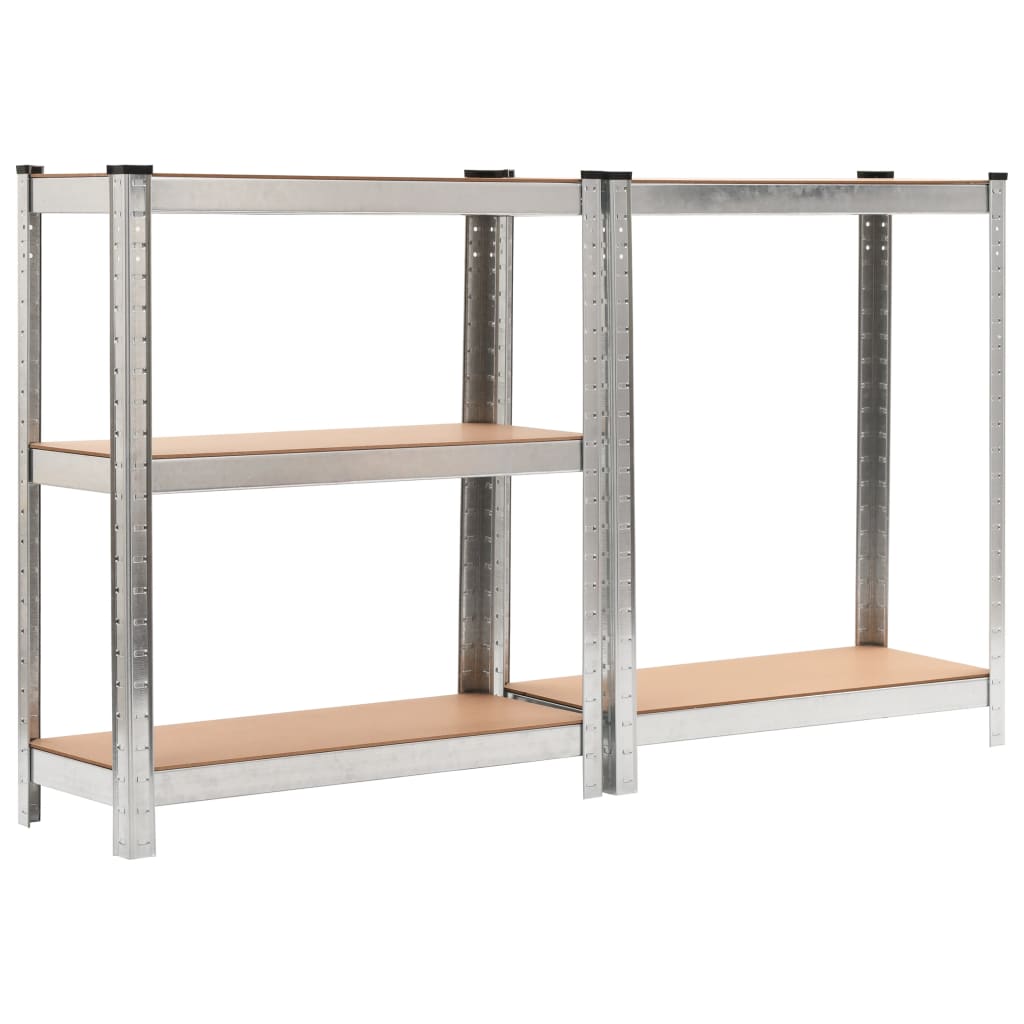 Opbergrek 5-laags 3 st staal en bewerkt hout zilverkleurig is nu te koop bij PeponiXL, paradijselijk wonen!