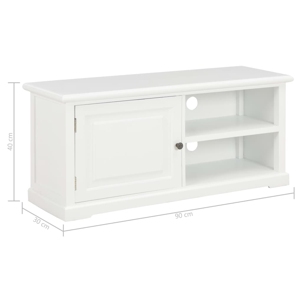 Tv-meubel 90x30x40 cm hout wit is nu te koop bij PeponiXL, paradijselijk wonen!