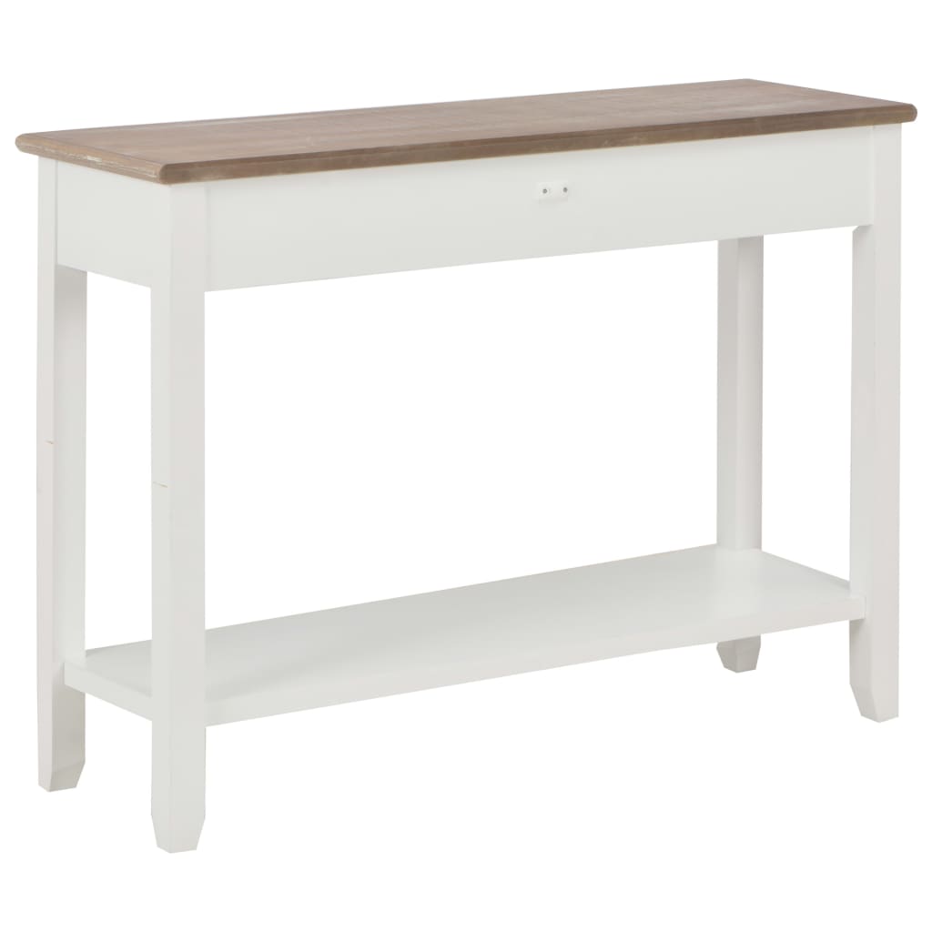Wandtafel 110x35x80 cm hout wit is nu te koop bij PeponiXL, paradijselijk wonen!