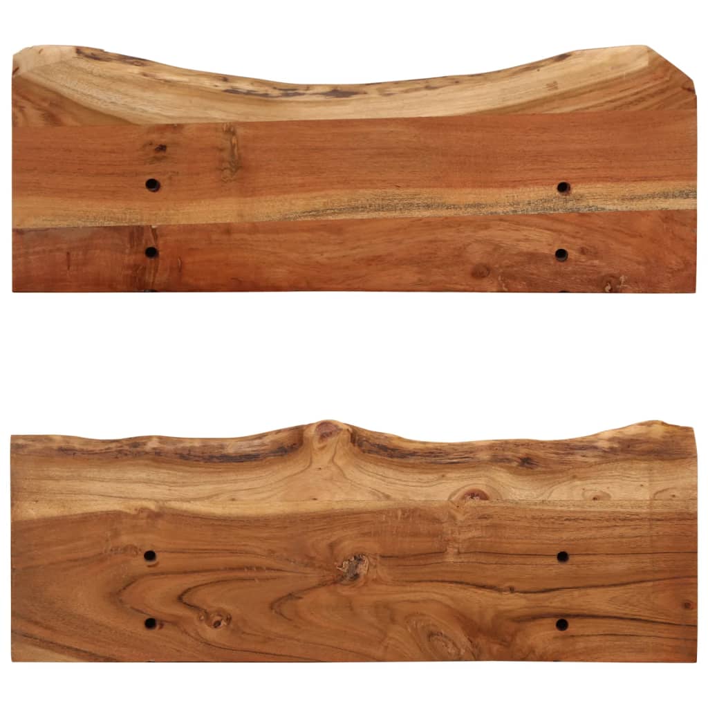 Wandschappen 2 st 60x20x18 cm massief acaciahout is nu te koop bij PeponiXL, paradijselijk wonen!