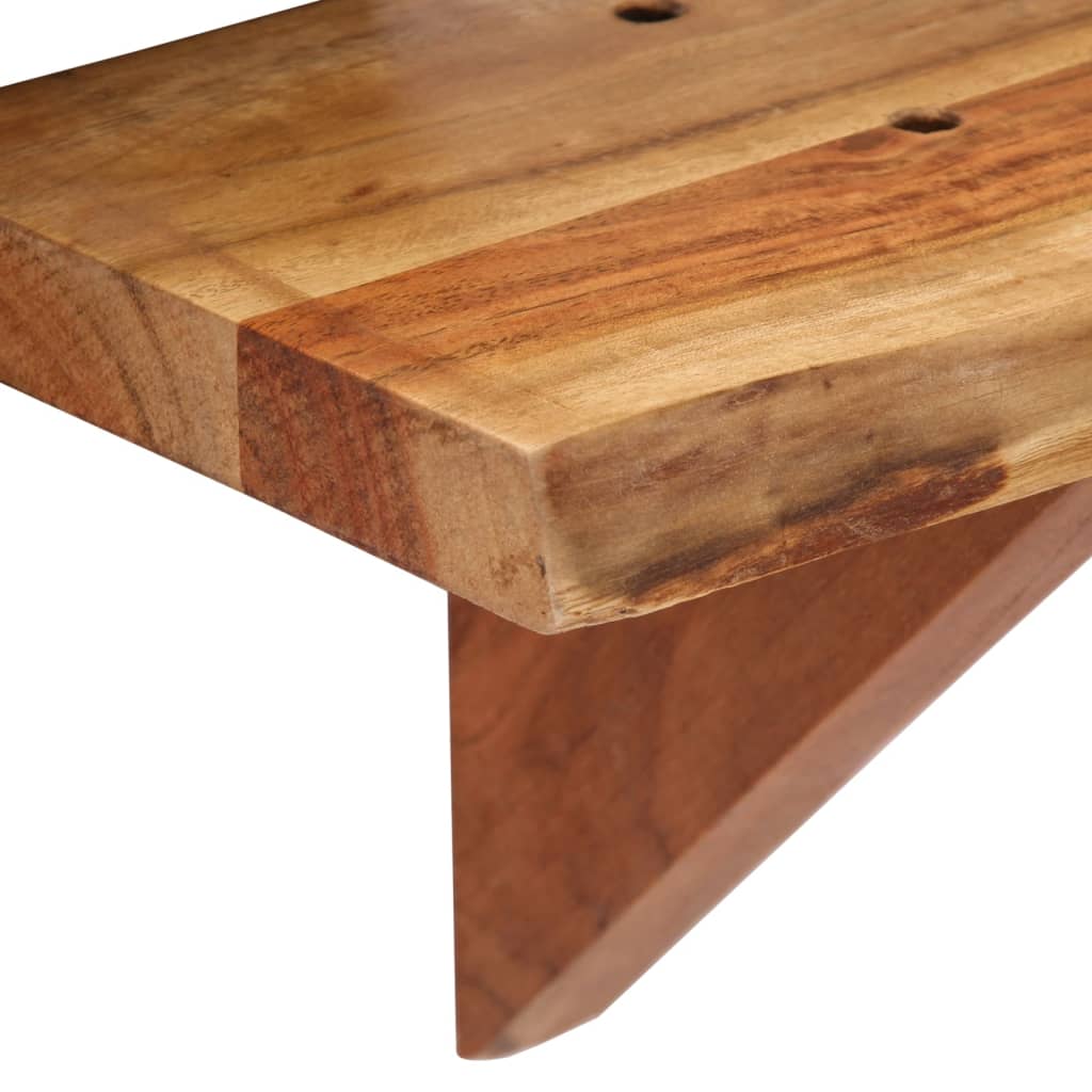 Wandschappen 2 st 60x20x18 cm massief acaciahout is nu te koop bij PeponiXL, paradijselijk wonen!